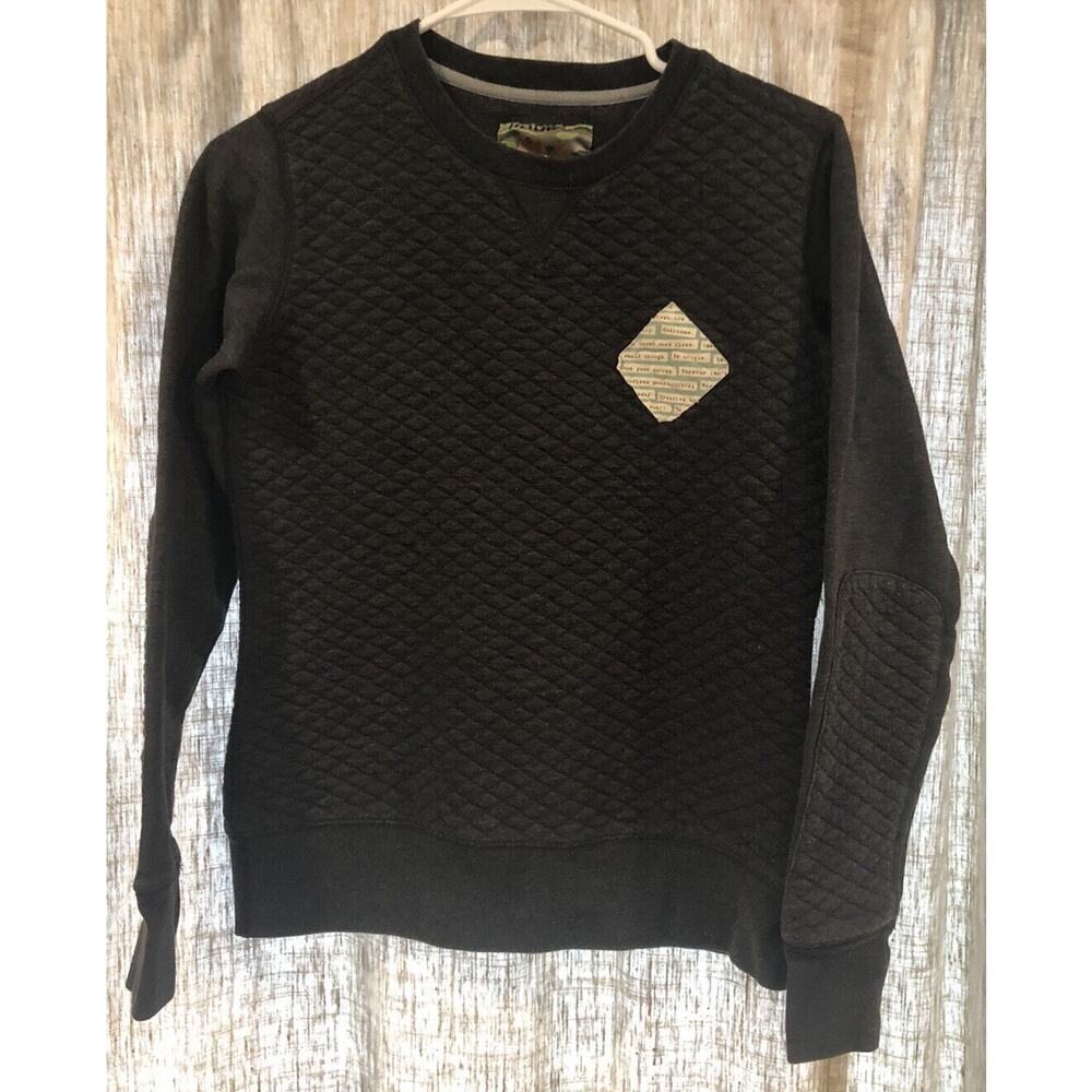 Married to the Mob x Burton Dark Gray Quilted sweatshirt, sz. M, Streetwear Chic